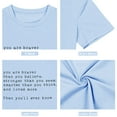 thumbnail image 6 of XCHQRTI Inspirational T Shirts for Women You Are Braver Than You Believe Funny Saying Crewneck Casual Top, 6 of 7