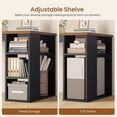 thumbnail image 4 of 67" L Shaped Computer Desk with 3 Drawers and Storage Shelves, Farmhouse Corner Office Desk, Home Office Desk, 4 of 7