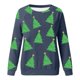 thumbnail image 2 of Gibobby Sudaderas para mujer navidad Mujer vacaciones Navidad manga larga cuello redondo de nieve muñeco de nieve Santa hombro suéter sin capucha(Azul oscuro,CH), 2 of 4