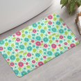 thumbnail image 2 of Pioneer Flower Floral Print Pattern Bathroom Rugs Mat, Non Slip Microfiber Bathroom Rug with Rubber Backing, Soft Mats for Bathroom Floor Tub Shower, 17"x30", 2 of 5