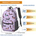 thumbnail image 3 of Dachshund Party and Gift Purple 17" School Backpacks for Teens,Waterproof Oxford Fabric,S-Shape Padded Straps for School,Travel,Hiking,Camping, 3 of 6
