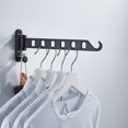thumbnail image 2 of 29*6.5cm Wall-Mounted Clothes Rack, Wall-Mounted Hanger Drying Rack, Rotating Wall-Mounted Foldable Clothes Rack, for Balcony, Bathroom, Hotel, 2 of 5