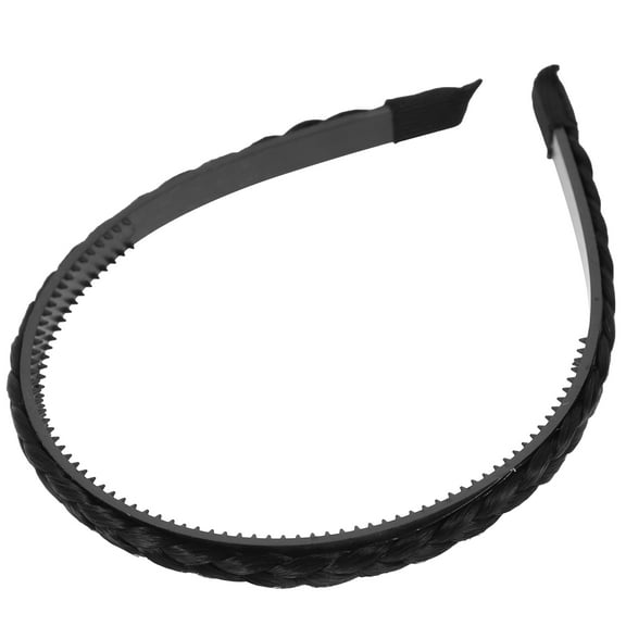 KONTONTY Wig Headband Braid Hairband Headbands for Women Hairbands Ribbons Miss Black