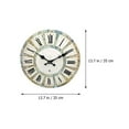 thumbnail image 2 of COSMOBETTY Vintage French Country Style Wooden Wall Clock Assorted Color 1Pcs 12.97X12.97X1.18in For Home Decor, 2 of 7