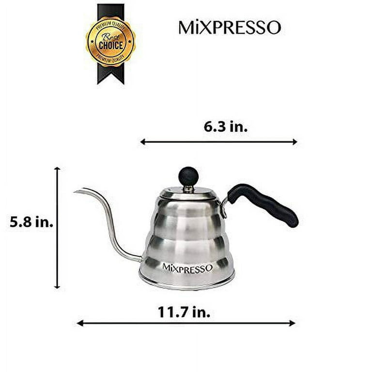 MITBAK Pour Over Coffee Maker Set | Kit Includes 40 OZ Gooseneck Kettle  with Thermometer, Coffee Mill Grinder & 20 OZ Coffee Dripper Brewer | Great