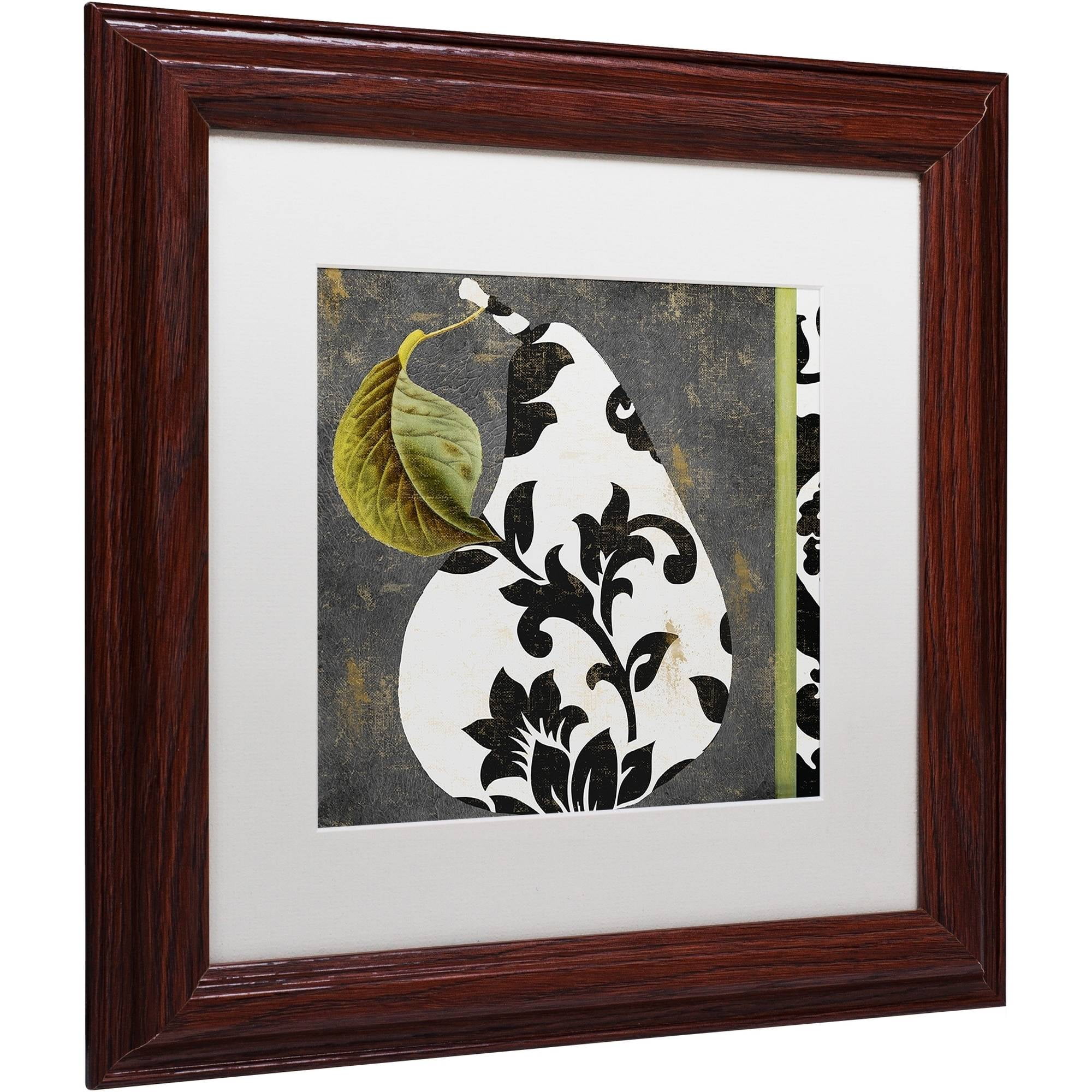 Trademark Fine Art "Decorative Pear I" Canvas Art by Color Bakery White Matte, Wood Frame