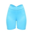 thumbnail image 4 of Baqcunre Shorts For Women V Back Scrunch Butt Shorts Workout Gym Leggings For Comfy Butt Lifting Gym Shorts Women Workout Leggings For Women Yoga Pants Women Blue XS-XL, 4 of 5