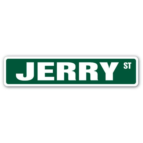 JERRY Street Sign Childrens Name Room Sign | Indoor/Outdoor |  30" Wide