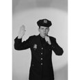 thumbnail image 2 of Portrait of young police officer using whistle Poster Print (18 x 24), 2 of 4