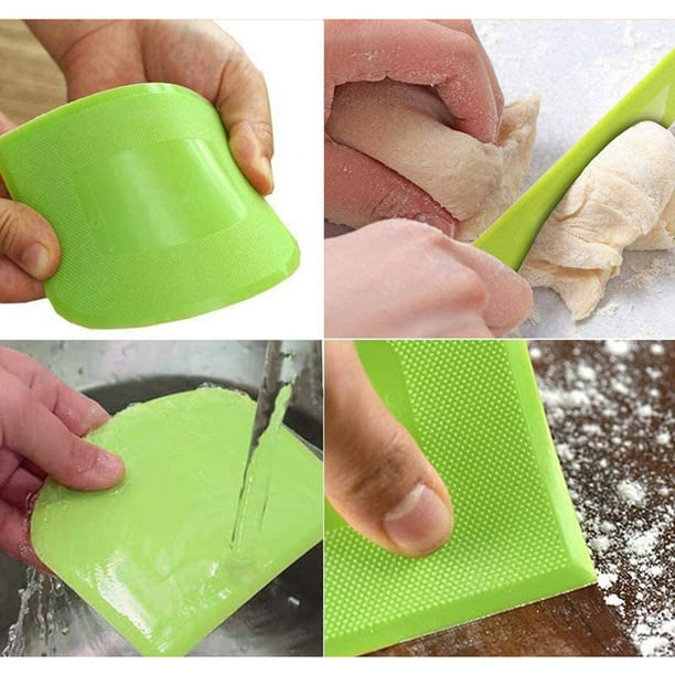 Grattoir à pâte coupe-pâtisserie en plastique grattoirs à pâte coupe-pain  outil de cuisine polyvalent 