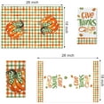 thumbnail image 2 of Thanksgiving Give Thanks Pumpkin Kitchen Dish Towels Set of 2, Fall Buffalo Plaid Check Bow Hand Towels Drying Baking Cooking Cloth, Autumn Maple Leaves Farmhouse Home Kitchen Decor 18x26 Inch, 2 of 6