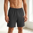 thumbnail image 2 of Men's Sports Casual Shorts Lightweight Quick Dry Solid Pocket Striped Elastic Waist Drawstring Breathable Stretchy Beach Vacation Summer Daily Workout Active Joggers Golf Running, 2 of 7