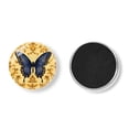 thumbnail image 2 of Round Crystal Glass Fridge Magnet Sticker, Butterfly Strong Non-Scratch Aesthetic Refrigerator Magnets Decoration for Kitchen, Office Whiteboard and Lockers （1.18*1.18 Inch）, 2 of 3