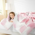 thumbnail image 5 of Homewish Lovely Bow Knot Queen Comforter Set,Cartoon Bowtie Ribbon Bedding Sets,Pink White Ombre Bedding Comforter Set For Girl Kids,Microfiber Bedroom Decor Reversible,3pcs, 5 of 9