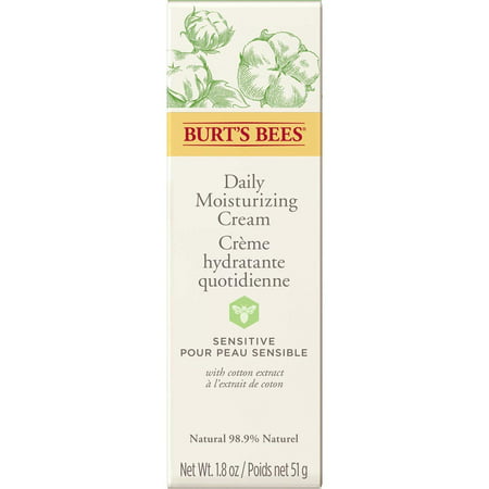 Burt's Bees Daily Moisturizing Cream with Cotton Extract - (Best Daily Face Cream For Sensitive Skin)