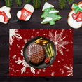 thumbnail image 3 of Christmas Placemats Set of 6 Snowflake Xmas Placemats Table Mats Xmas Linen Dining Table Mats Placemats Winter Table Mats for Kitchen Party Decor 12x18 Inch (Set of 6, Snowflake), 3 of 6