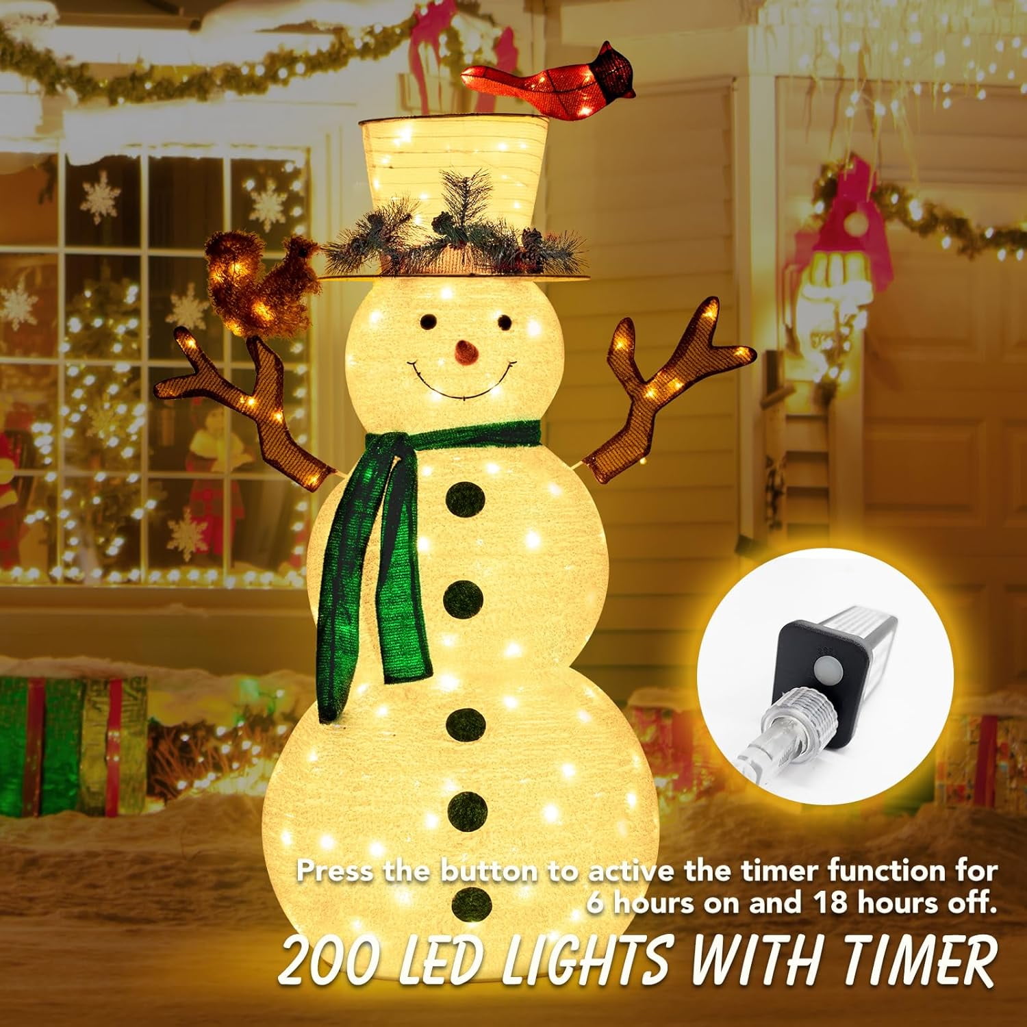Candle Holder - Snowman with Snowshoe (10 cm/3.9in) by