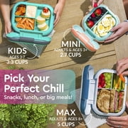 Bentgo Chill Kids Leak-Proof Lunch Box - 4-Compartment Bento Box with Built-In Ice Pack, 3.3 Cup Capacity, PFAS & BPA-Free, Microwave & Dishwasher Safe, Ideal Size for Ages 3 to 7 (Fuchsia/Teal)