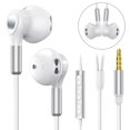 thumbnail image 2 of Auriculares con cable BENEWY con micrófono blancos, 2 of 9