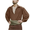 thumbnail image 1 of Blusa y camisa de manga larga con cuello vuelto para hombre, estilo casual, a la moda, lisa, con cuello vuelto y manga larga, estilo pulóver, blusa para hombre, 1 of 5