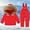 Red, variant on Herrnalise Big Boy's 2-Piece Solid Color Snow Pants and Jacket Snowsuit Ski Suit(1-6Years)