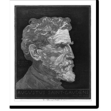 Historic Print, Augustus Saint-Gaudens, MCMVII, 16" x 20"