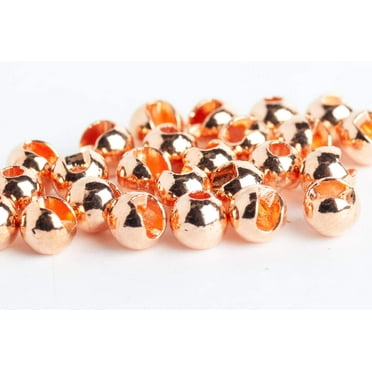 Slotted Tungsten Beads for Fly Tying - 25 Pack (Copper, 3.8 mm (5/32))