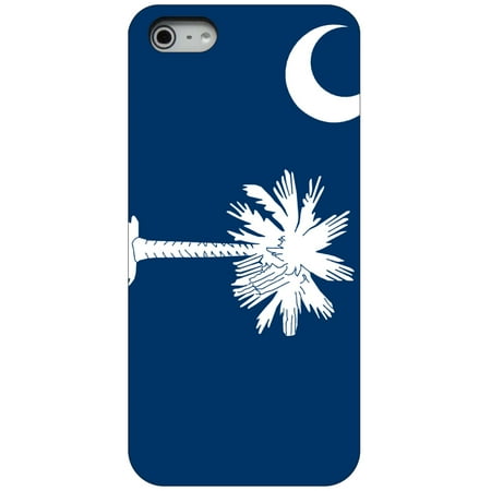 Golden State 5 C Cases CUSTOM Black Hard Plastic Snap-On Case for Apple iPhone 5 / 5S / SE - South Carolina State Flag ()