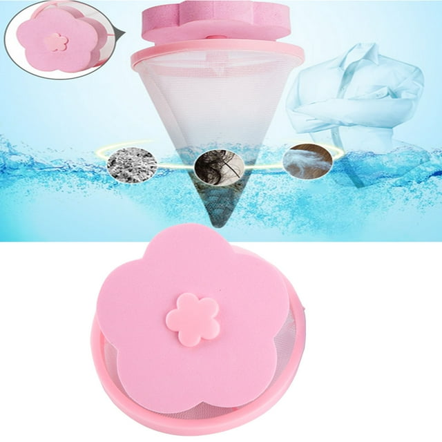 Laundry Filter Bag Hair Catcher Floating Ball, Hair Removal, Pink / Blue For Home Washing Machine