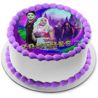 Disney Zombies 3 Party Supplies Pack Serves 16: 9 Plates and Luncheon  Napkins with Birthday Candles (Bundle for 16)