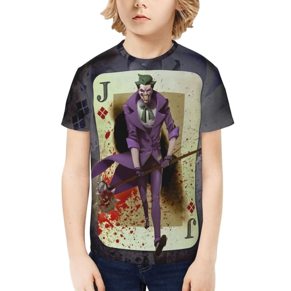 Joker Kids T-Shirt 3d Printed Graphic T-Shirts Boys And Girls Short Sleeve Shirts For Youth Kids X-Small