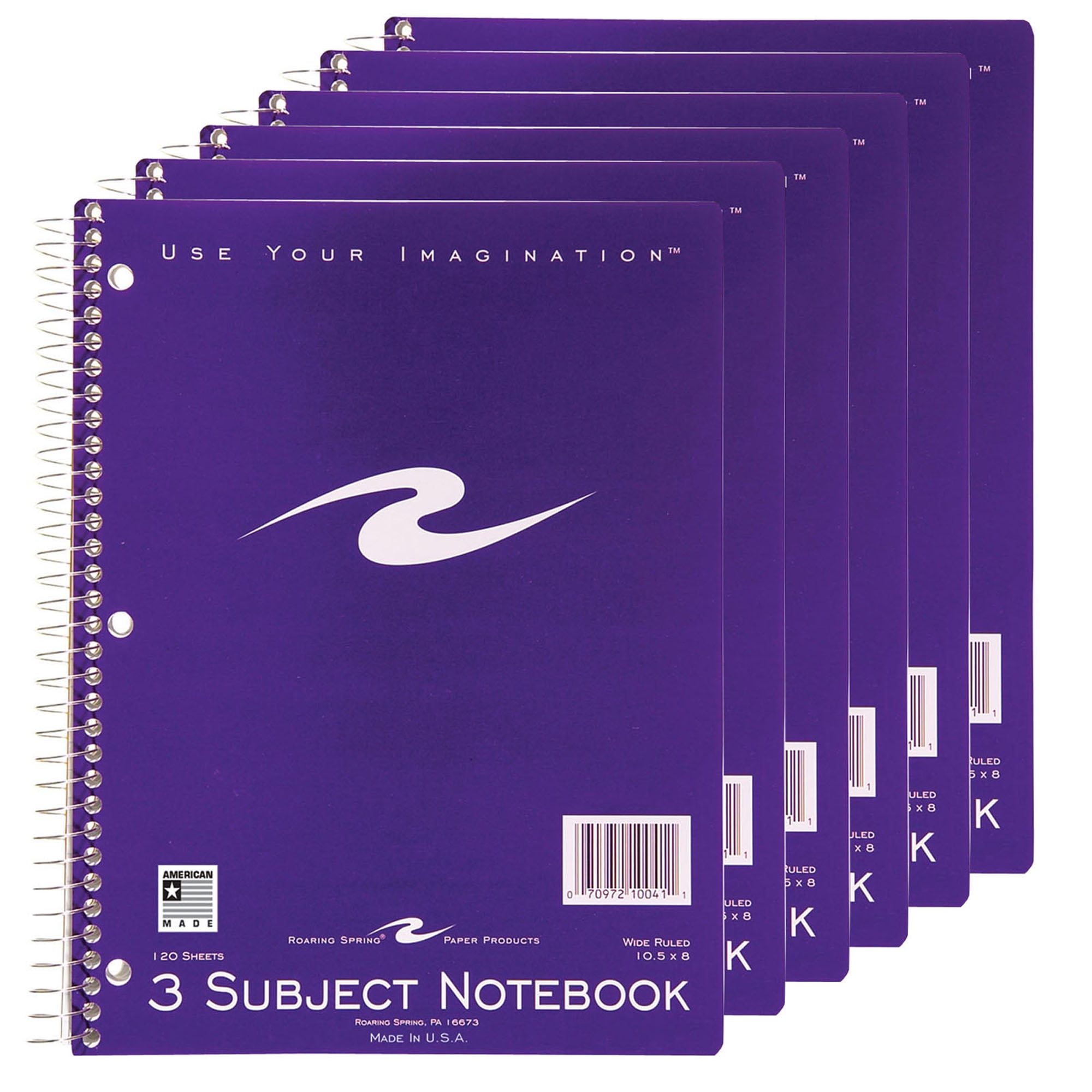 3 subject notebook
