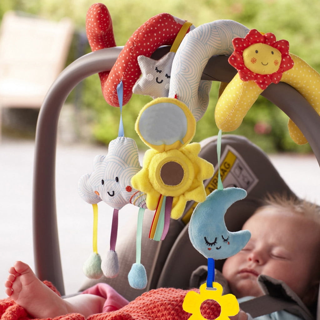 Kid Baby Crib Cot Pram Bed Stroller Hanging Plush Toy Rabbit Bear Bell& Music CA 
