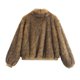 thumbnail image 3 of HH TRAF Abrigos cálidos de invierno para mujer, con cuello vuelto, cremallera frontal, mangas largas, bolsillos laterales, ropa de abrigo informal vintage, 3 of 4