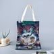thumbnail image 2 of Amphibia Bolso de tela con estampado de lienzo para mujer, bolsa de compras reutilizable y estética, con cremallera interior, regalo para mujer, 35 × 40 cm., 2 of 6