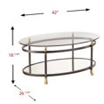thumbnail image 4 of SEI Meubles Allesandro Ovale Table Basse en Verre en Or, 4 of 5