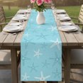 thumbnail image 6 of Table Runners 36 Inches Long Dress Scarves, Vintage BabyBlue Starfish Farmhouse Kitchen/Dining Table Decor Table Runner, Short Coffee Tablerunners, Summer Coastal Beach Marine 13x36 Inch, 6 of 9