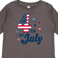 thumbnail image 4 of Inktastic 4th of July with Striped Stars Boys or Girls Long Sleeve Toddler T-Shirt, 4 of 5