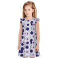 thumbnail image 1 of Fotbe Daisies Flowers Vestido de Dormir para Niñas de 3 a 10 Años, Mangas Cortas, Estilo Princesa, Pijama Camisón con Mangas Voladas-Small, 1 of 6