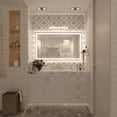 thumbnail image 3 of GODCHAR 40x24 LED Bathroom Mirror, 24V Dual Light Shatterproof Mirror with Anti-Fog, UL Listed, 3 Colors, 3 of 10
