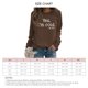 thumbnail image 5 of Sudadera con Cuello Redondo para Mujer Sudadera de Manga Larga Estampada Transpirable y Agradable para la Piel para Las Compras Diarias Café Fuente Blanca M, 5 of 5