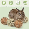 thumbnail image 1 of 4pcs Small Animals Play Balls, Chew Grass Balls Rolling Chew Toys For Bunny, Rabbit, Guinea Pigs, Hamsters, Gerbils, Pet Cage Entertainment Accessories (2.75 Inch), 1 of 4