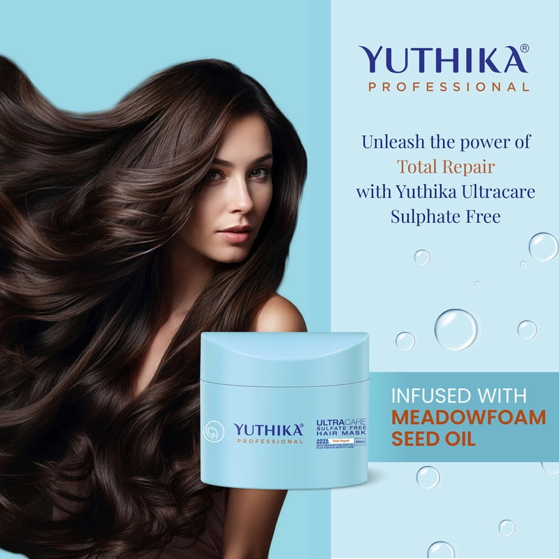 Yuthika Professional Ultracare Sulphate Free Hair Mask For Women & Men| Damage & Dry Hair | 500ml / 16.90 Oz
