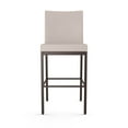 thumbnail image 2 of Amisco Perry Plus 26 In. Counter Stool - Cream Faux Leather / Dark Brown Metal, 2 of 9