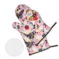 thumbnail image 2 of LAKIMCT Insect Butterfly Bug Oven Mitts and Pot Holders Sets Non-Slip Potholders Heat Resistant Oven Gloves for Kitchen Baking Cooking BBQ, 4-Piece Set, 2 of 9