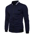 thumbnail image 3 of Cárdigan informal holgado con cremallera para hombre, ropa deportiva sencilla con estampado, ideal para exteriores, béisbol y golf, primavera y otoño, 3 of 5