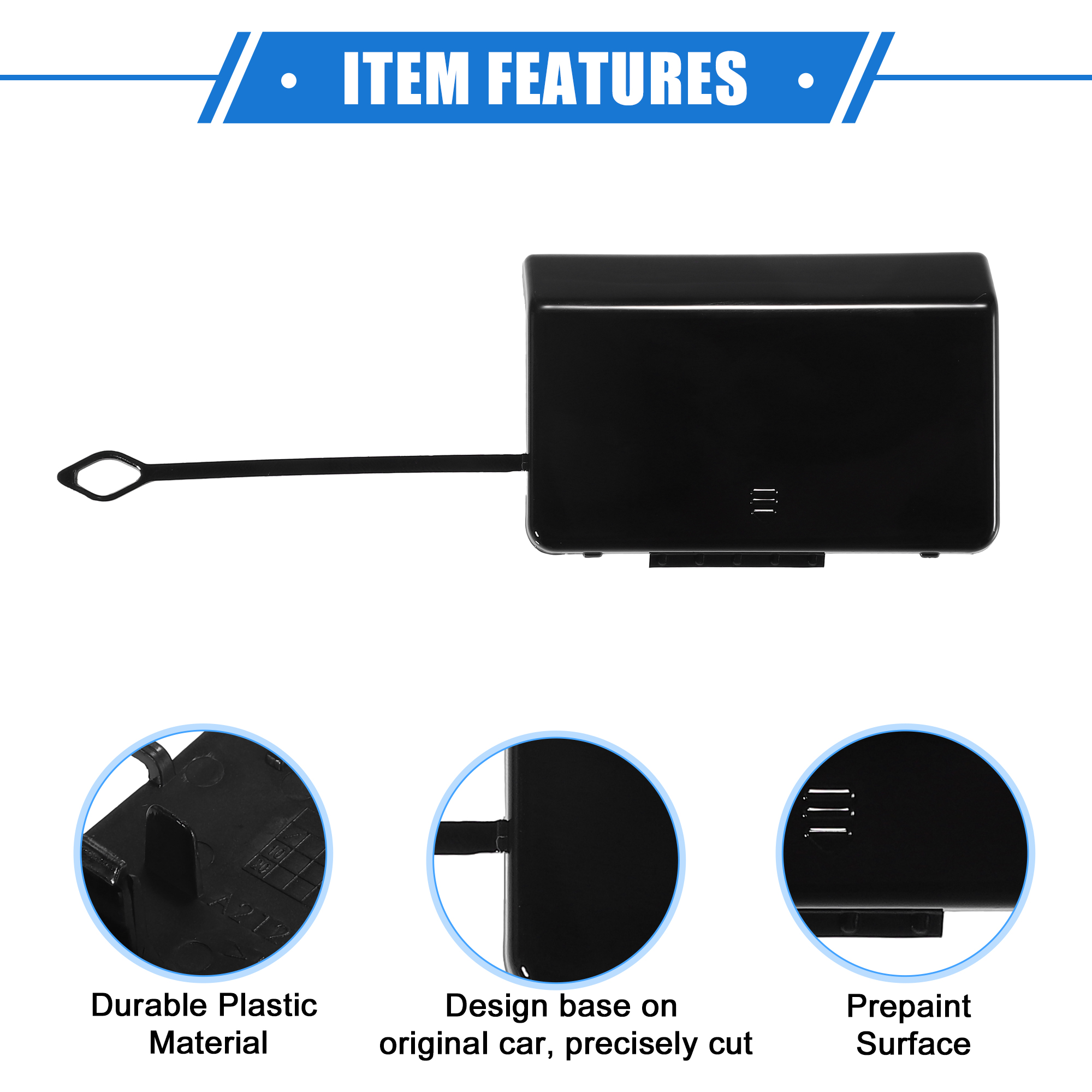 Unique Bargains Car Tow Hook Eye Cover Cap for Mercedes-Benz E550 2010-2013