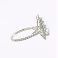 thumbnail image 3 of Dash Jewelry 1.6 Ct Pear Cut Moissanite Ring - 14K White Gold Plated Halo Design Ring - Lovely Gift for Her - Fashion-Forward Jewelry for Any Event - Prong Set for Timeless Appeal, 3 of 6
