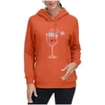 thumbnail image 6 of Uootdi Christmas Hoodies for Women Oversized Long Sleeve Fleece Lined Warm Xmas Sweatshirt Holiday Winter Casual Drawstri Gift ng Pullover, 6 of 7