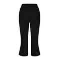 thumbnail image 7 of Mifsaly Stretchy Capri Leggings Women Zipper Hem High Elastic Waist Yoga Pants Gym Fitness Exercise Workout Pant M, 7 of 7